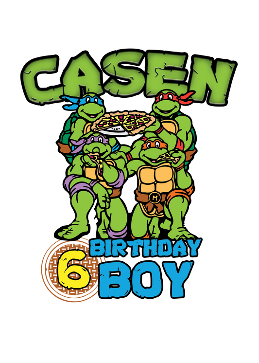Shell-ebration Squad Tees – Ninja Turtle Birthday Shirts for the Whole Family